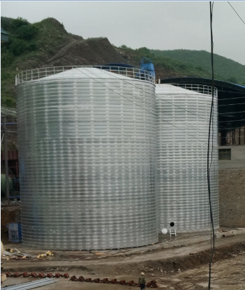 乌海粮食钢板仓的安装全过程不用热焊接